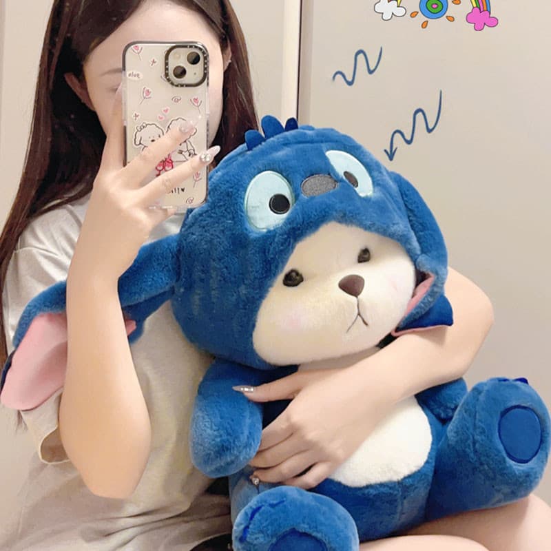 40cm Bears Cosplay Stitch Plush Doll Teddy Bear Turn into Toy Children Throw Pillow Sleeping Dolls Toy
