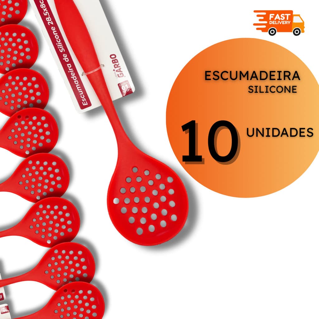 Escumadeira Silicone Escumadeiras Cozinha Restaurante Buffet - Não Risca Panela