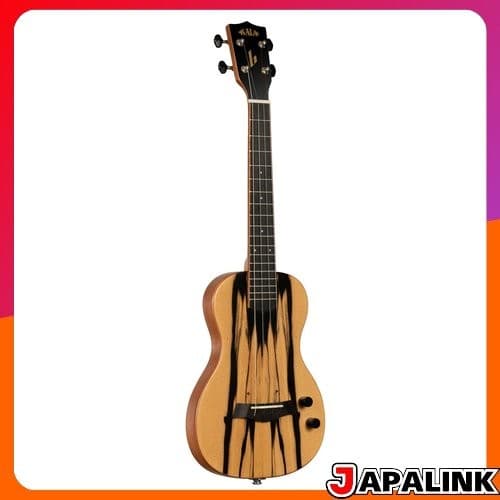 Ukulele elétrico de corpo Relógio KALA , modelo Signature Artist , Sunny E the Black Pack , tenor , tampo de ébano Farelo ,