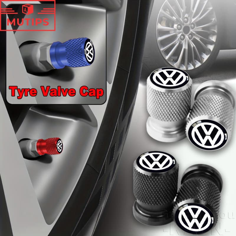 Volkswagen Conjunto De 2/4 Peças De Tampa De Válvula De Pneu De Carro , Haste , Protetor Roda Para VW Polo UP T Cross Go