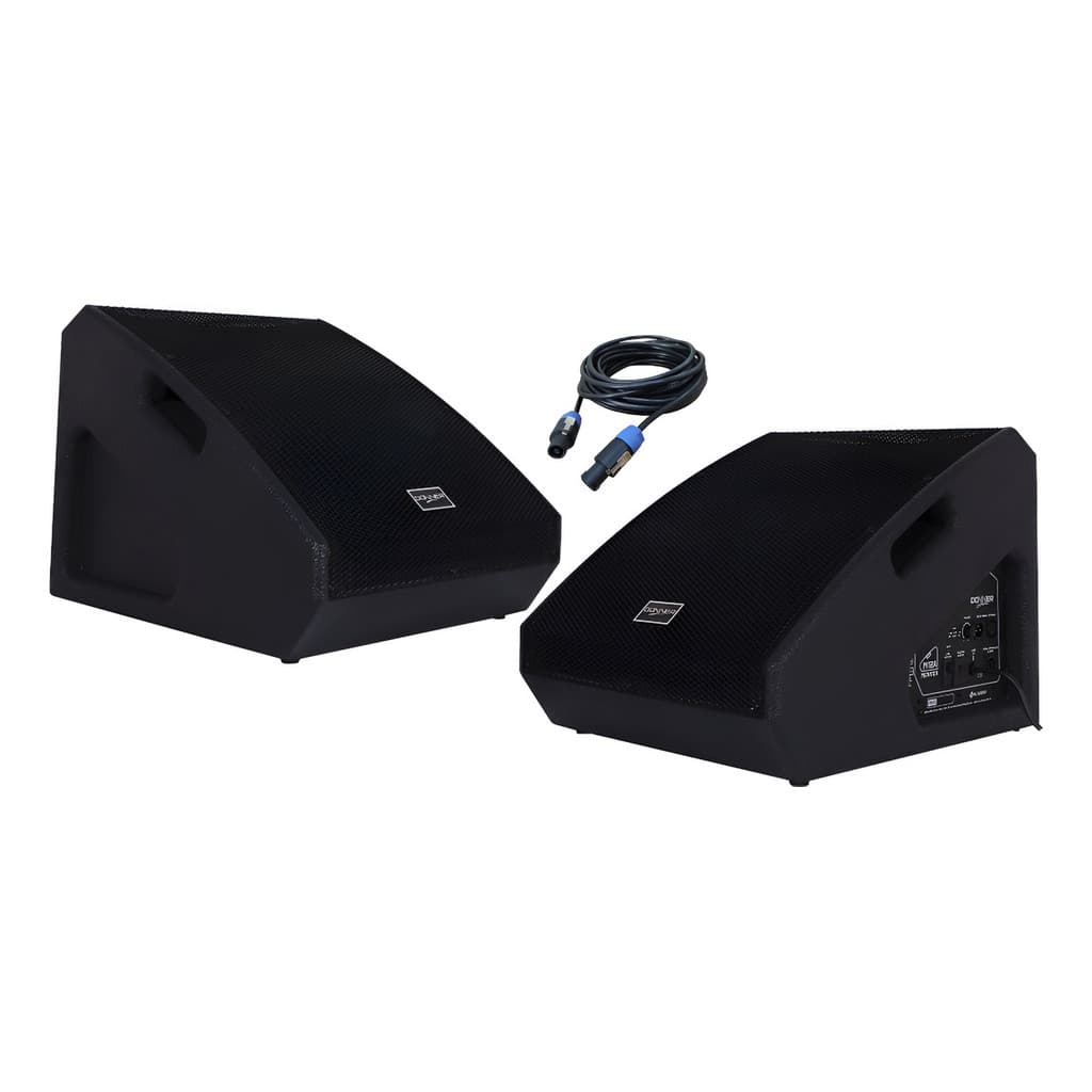 Par Caixa Retorno Monitor At Pas Ll Audio 12p 250wrms + Cabo