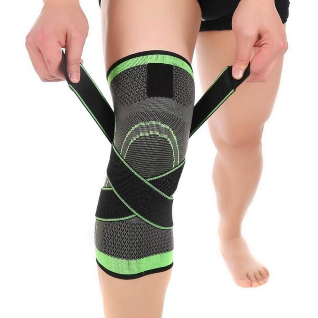 Joelheira Esportiva de Compressão Elástica Ajustável com Suporte Patelar, ideal para prevenir lesões
