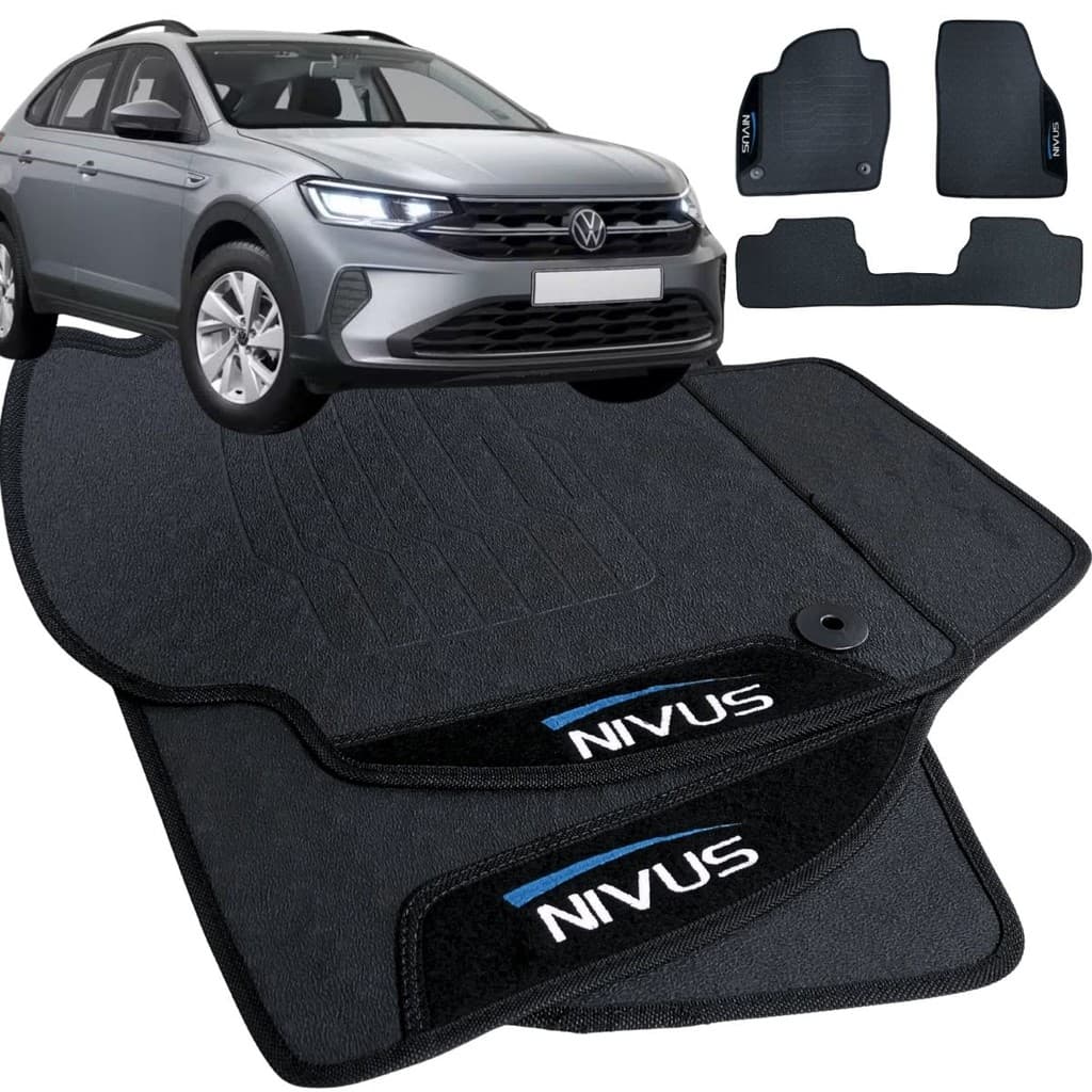 Tapete Nivus 2023 2024 2025 2026 Borracha Traseiro Inteiriço Automotivo Antiderrapante