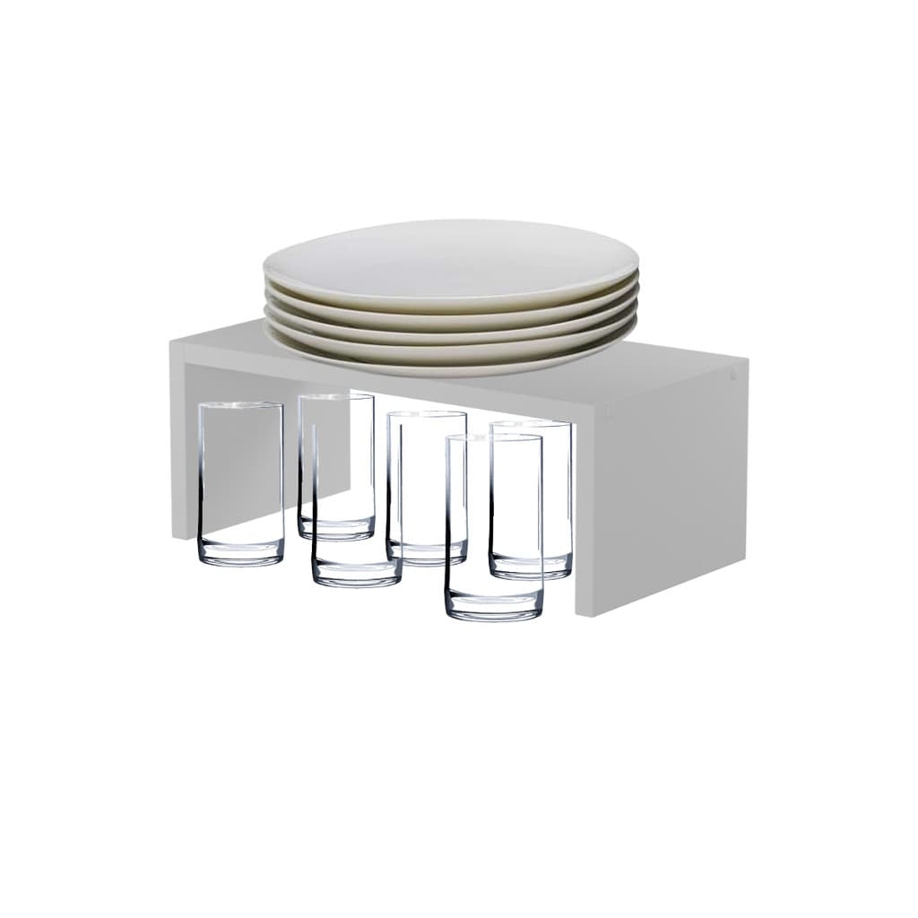Organizador de Armário Cozinha Prateleira Divisória Dispença Muitiuso Mdf 33cm Branco