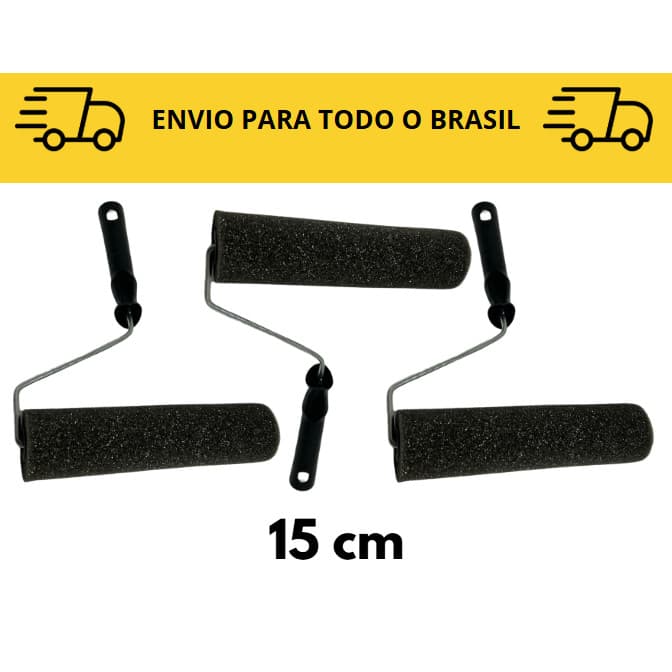 3 Rolos de pintura / rolo de esponja / rolo para acabamento 15cm