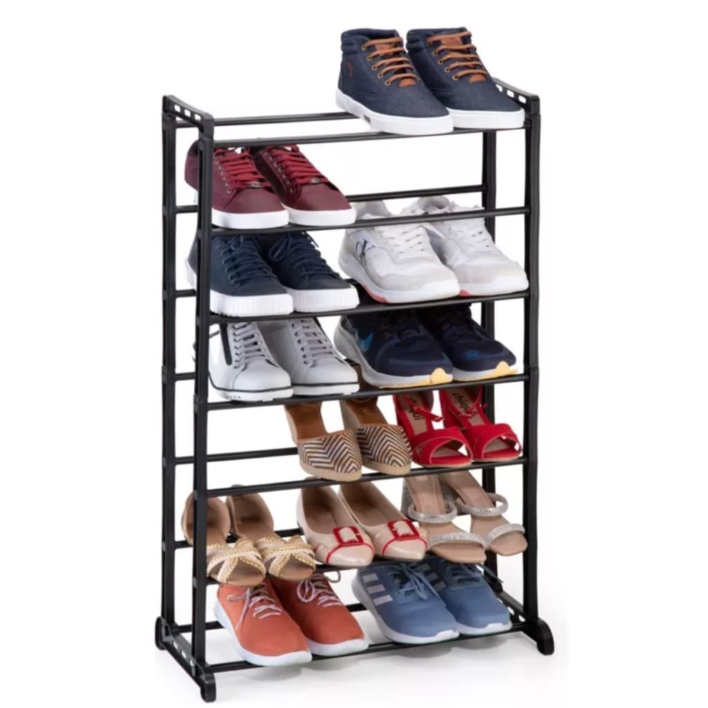 Sapateira Vertical 21 Peças Organizador Sapatos Preto Arthi