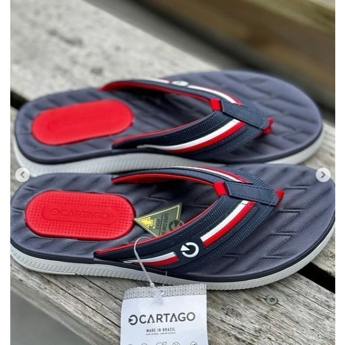 Chinelo Cartago Masculino Casual Retro Lançamento - Chinelo de Dedo Cartago Masculino Lançamento