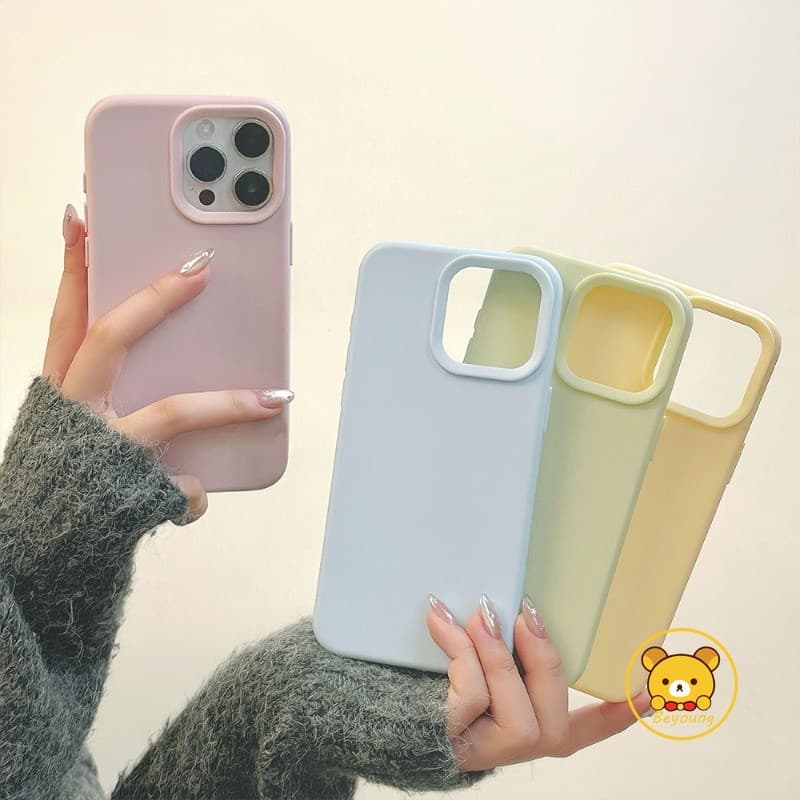 Capa De Telefone Estilo Ins Para Xiaomi 17 Ultra Poco X8 Pro Max X7 X6 Cor Sólida Doce Fosca Simples Fofa Colorida Trase