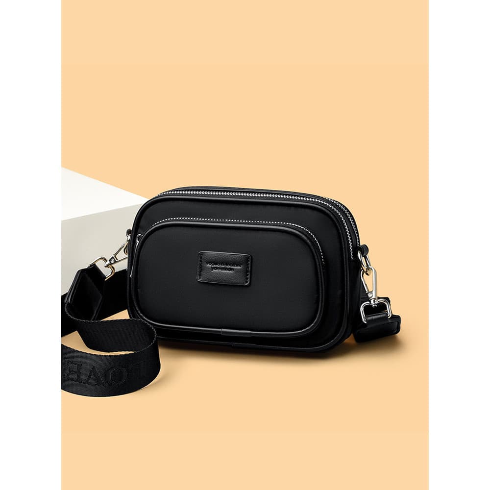 F Bolsa Feminina Bolsa Pequena Senhoras 2025 Novo Estilo Multi-camada Bolsa de Ombro de Banda Larga Mulheres Oxford Pano