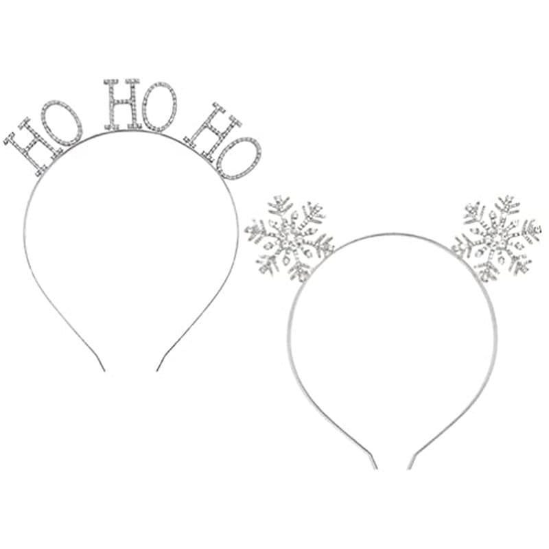 FRCOLOR 2 Peças Tiaras De Natal Floco De Neve Faixas De Cabelo País Das Maravilhas Decoions Aros Strass Enfeites De Fest