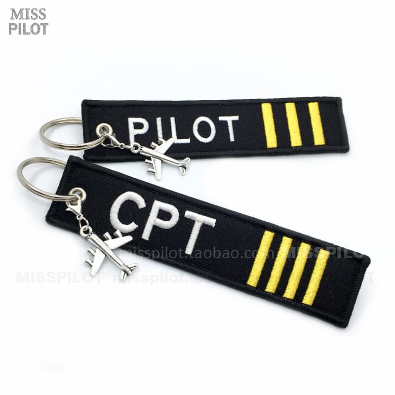 Capitão Capitão Capitão Capitão Capitão Capitão Capitão Capitão Quatro Bar Air Navy Bordado Chaveiro Bolsa Pingente