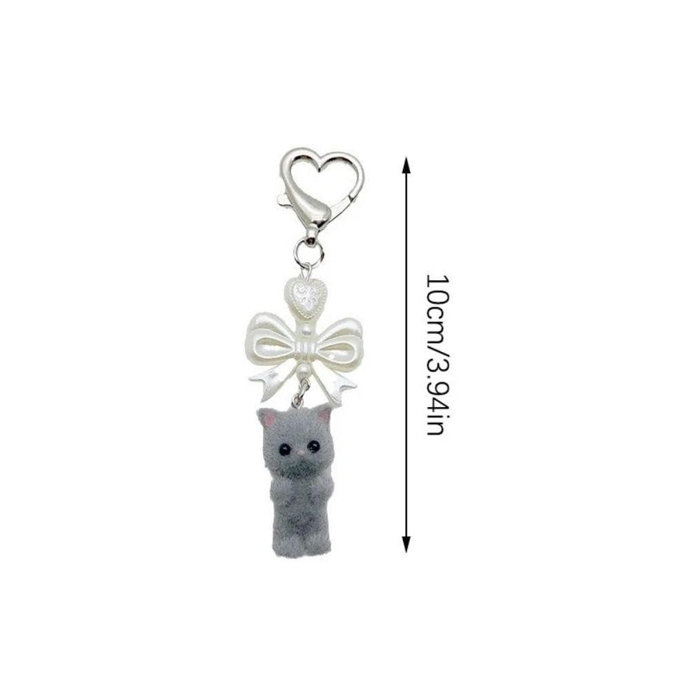 Chaveiro em Forma de Coração BRBLIFE, Com Pingente de Gato Fofo e Estiloso, Animais de Desenho Animado XA7M