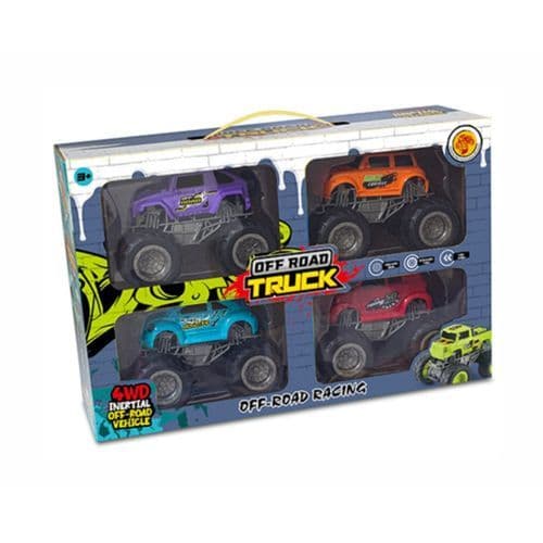 Kit Completo Carrinhos Offroad Resistente Veiculos Infantis Meninos Educativo Divertido