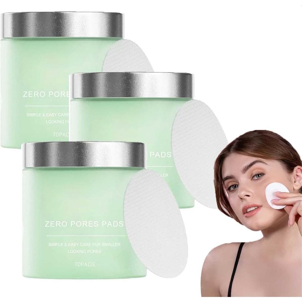 Quia Zero Pore Pads - Limpeza Profunda e Redução de Poros, Pads Coreanos para Poros, Esfoliantes Faciais, Pads Toni