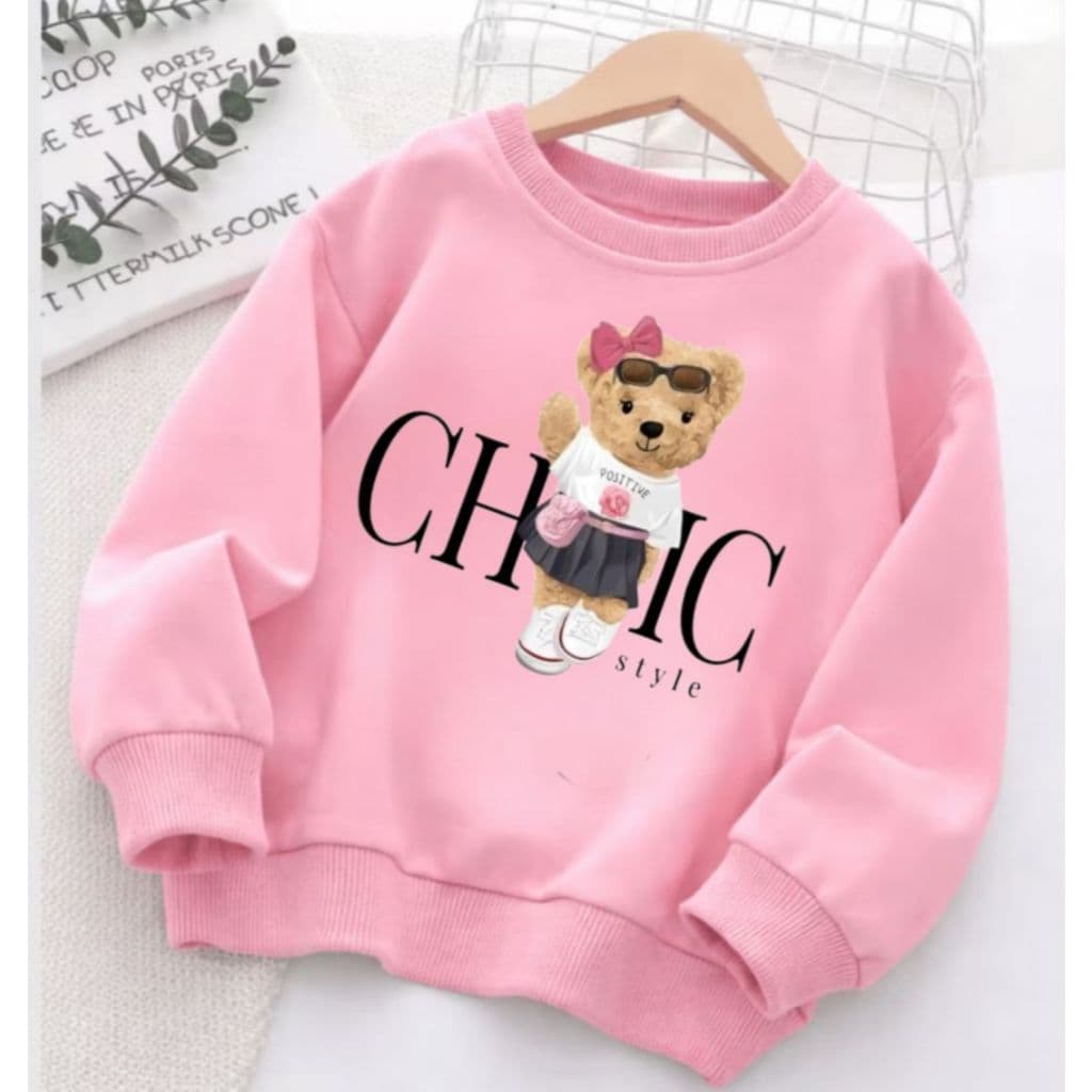 Moletom infantil menina estilo suéter puro algodão