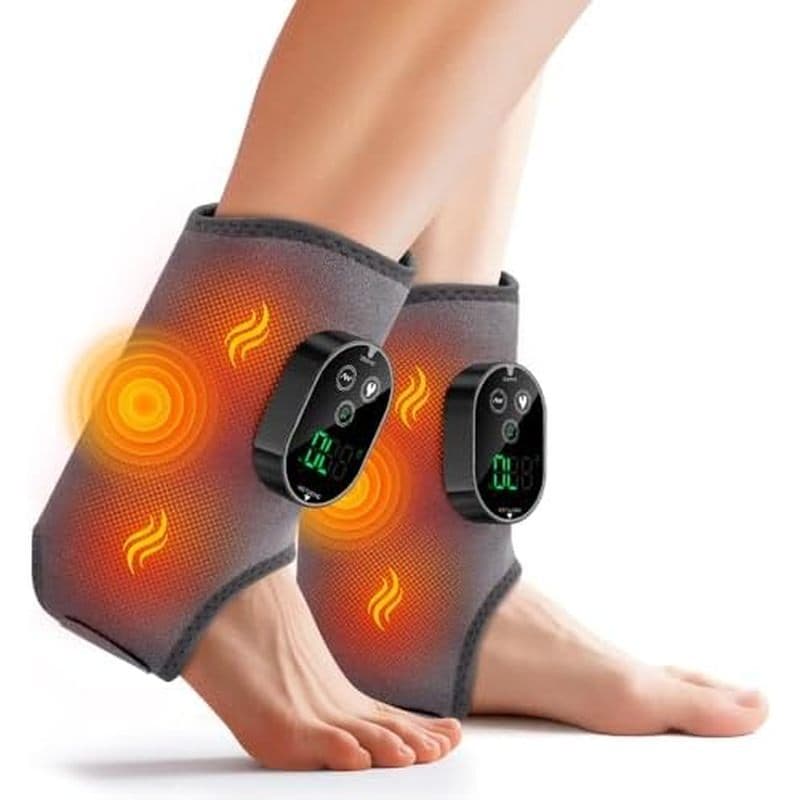 Massageador De Pés Para Alívio Da Dor De Fascite Plantar De Neuropatia , Almofada De Aquecimento De Tornozelo Com Massag