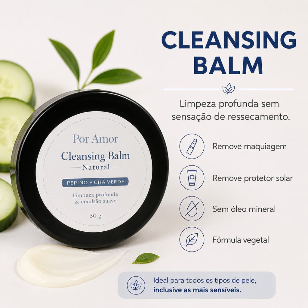 Cleansing Balm Removedor de Maquiagem Oil Facial Pele Demaquilante Facial Remove Cravos E Maquiagem