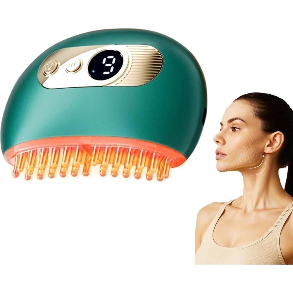 Escova Facial para Contorno Linfático – Massageador Facial para Drenagem Linfática, Redutor de Papada e Escultura Facial