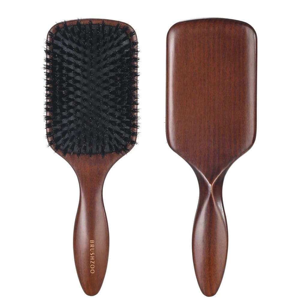 Escova de Cabelo BRUSHZOO, Escova de Cabelo Tipo Paddle para Mulheres e Homens com Cabelo Fino, Ralo ou Normal, Reduz o