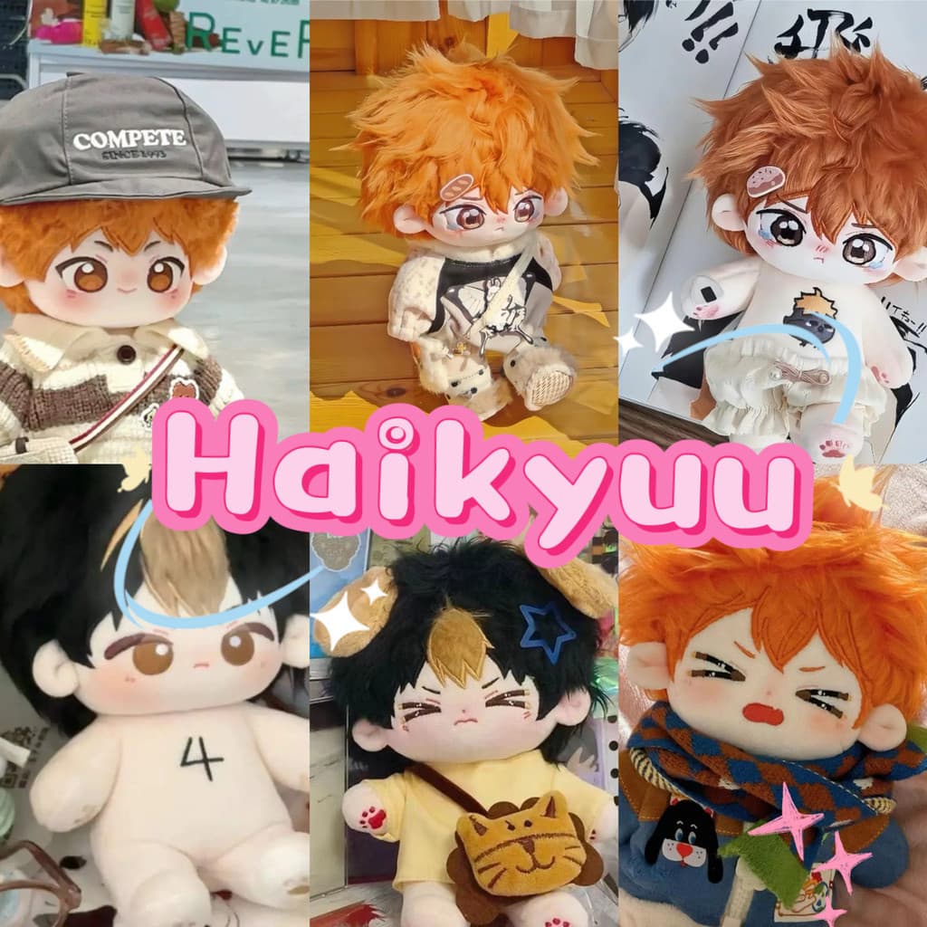 Haikyuu!! Hinata Komaeda Kageyama Hinata Tsukishima Kei Brinquedo de Pelúcia Delperia Boneca de Algodão Anime 20cm