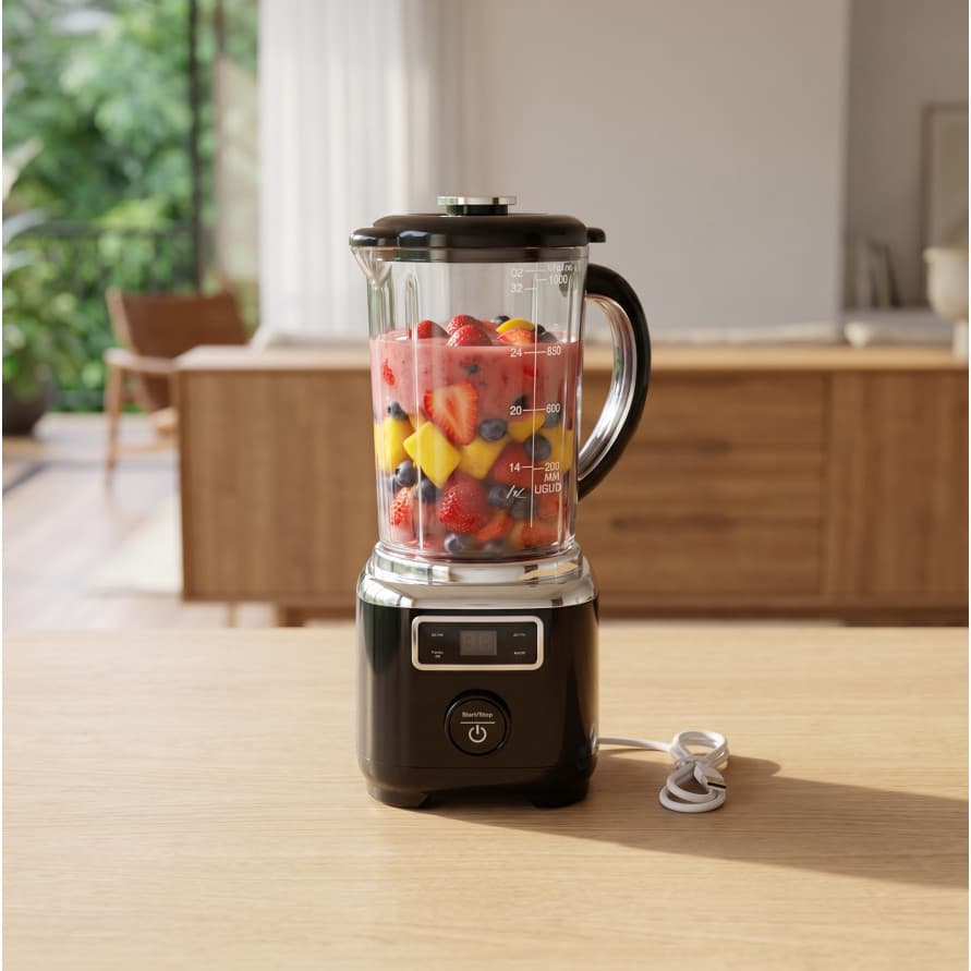 Liquidificador/mixer portátil recarregável via USB com 6 lâminas 1000ml