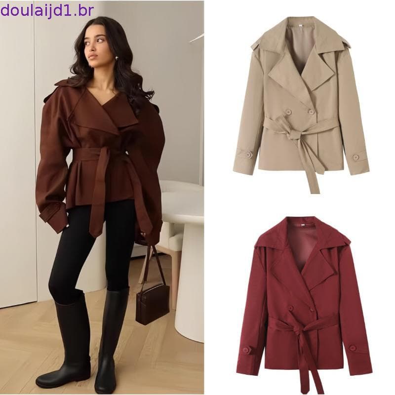 2026 primavera verão novas roupas femininas arco atado curto blusão jaqueta7000158