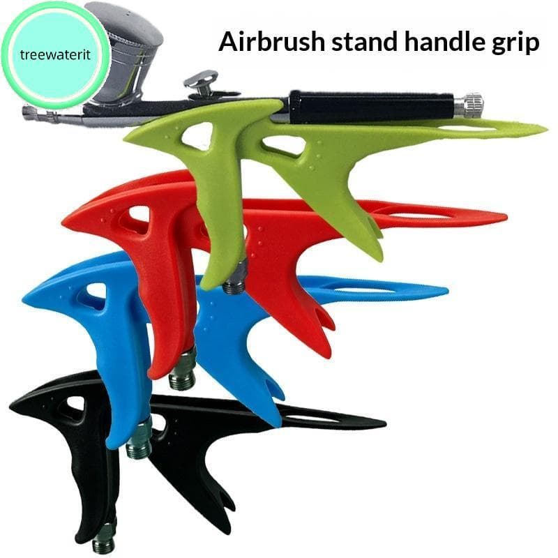 treewaterit 2 Suporte De Aerógrafo Plástico Para Aerógrafos De Dupla Ação Portátil Estável Mesa Hobby Pintura Nail Art b