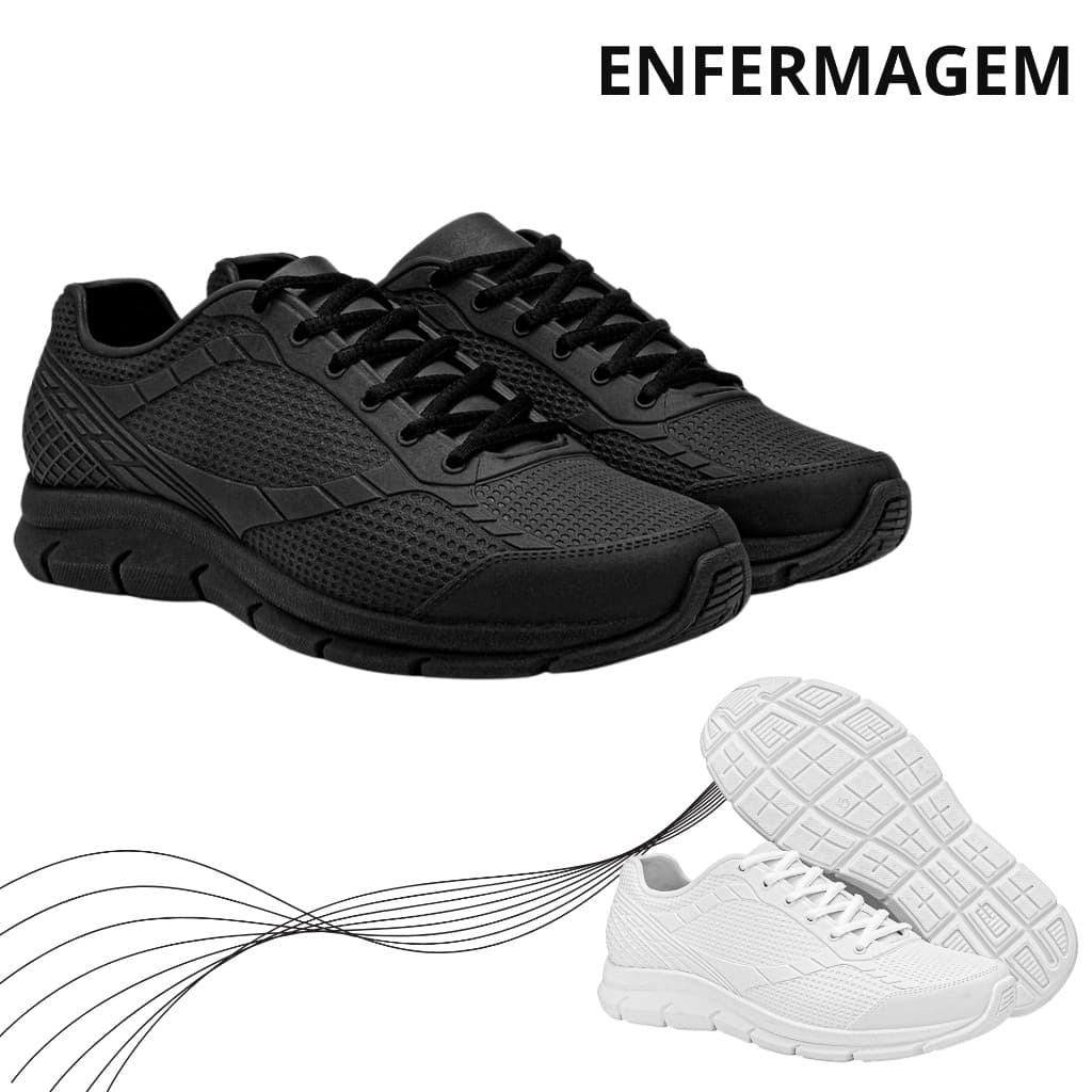 Kit Tênis Feminino Masculino Enfermagem Impermeável Leve