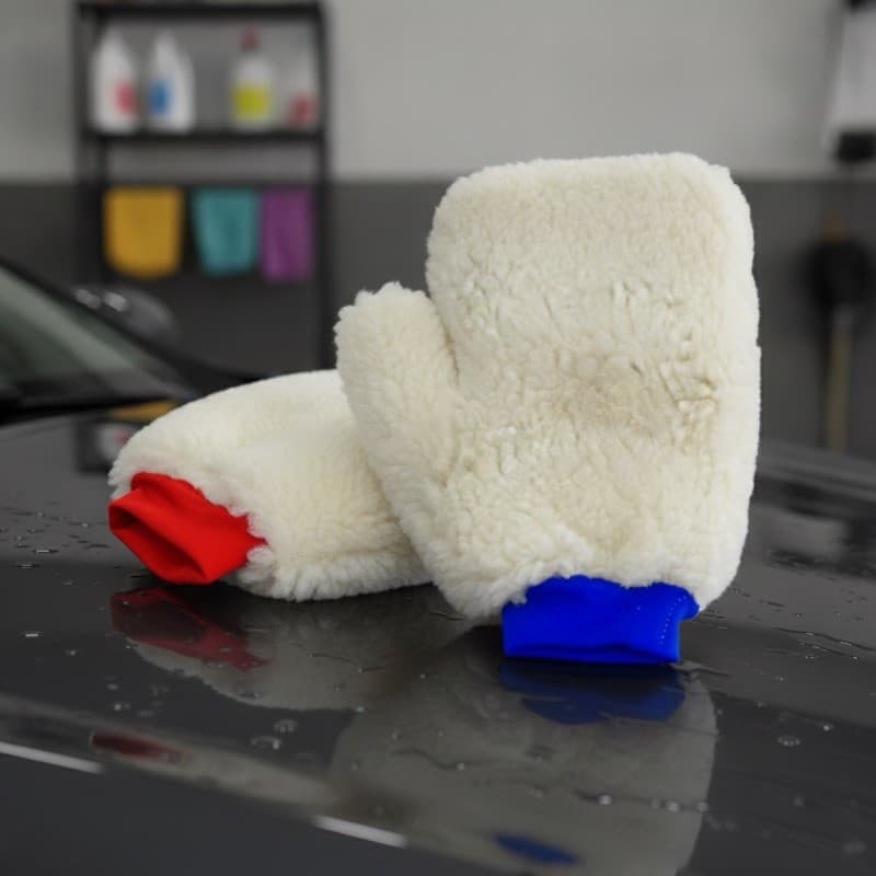 Kit Luva Microfibra Chenille Dupla Face para Lavar Encerar Carros Automóveis Limpeza Premium