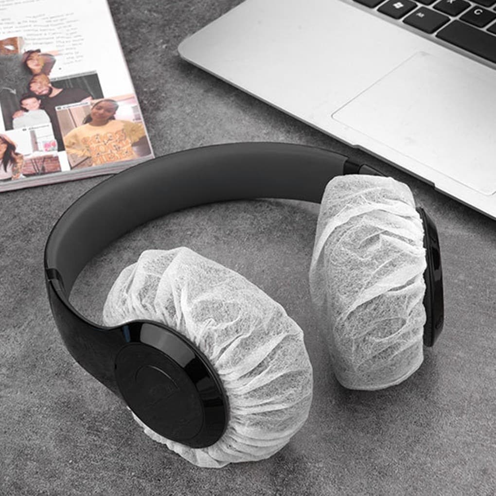 Protetor Descartável Para Fone Headphone Capa Higiênica Elástica 5 10 50 Pares