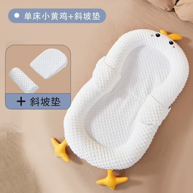 Berço cama média isolamento portátil cama biônica removível bebê recém-nascido cama à prova de pressão dobrável de
