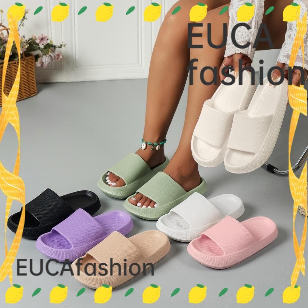 Chinelos De Nuvem EUCAFASHION , EVA De Cor Sólida Com Sola Grossa , Sandálias Macias E Leves Antiderrapantes