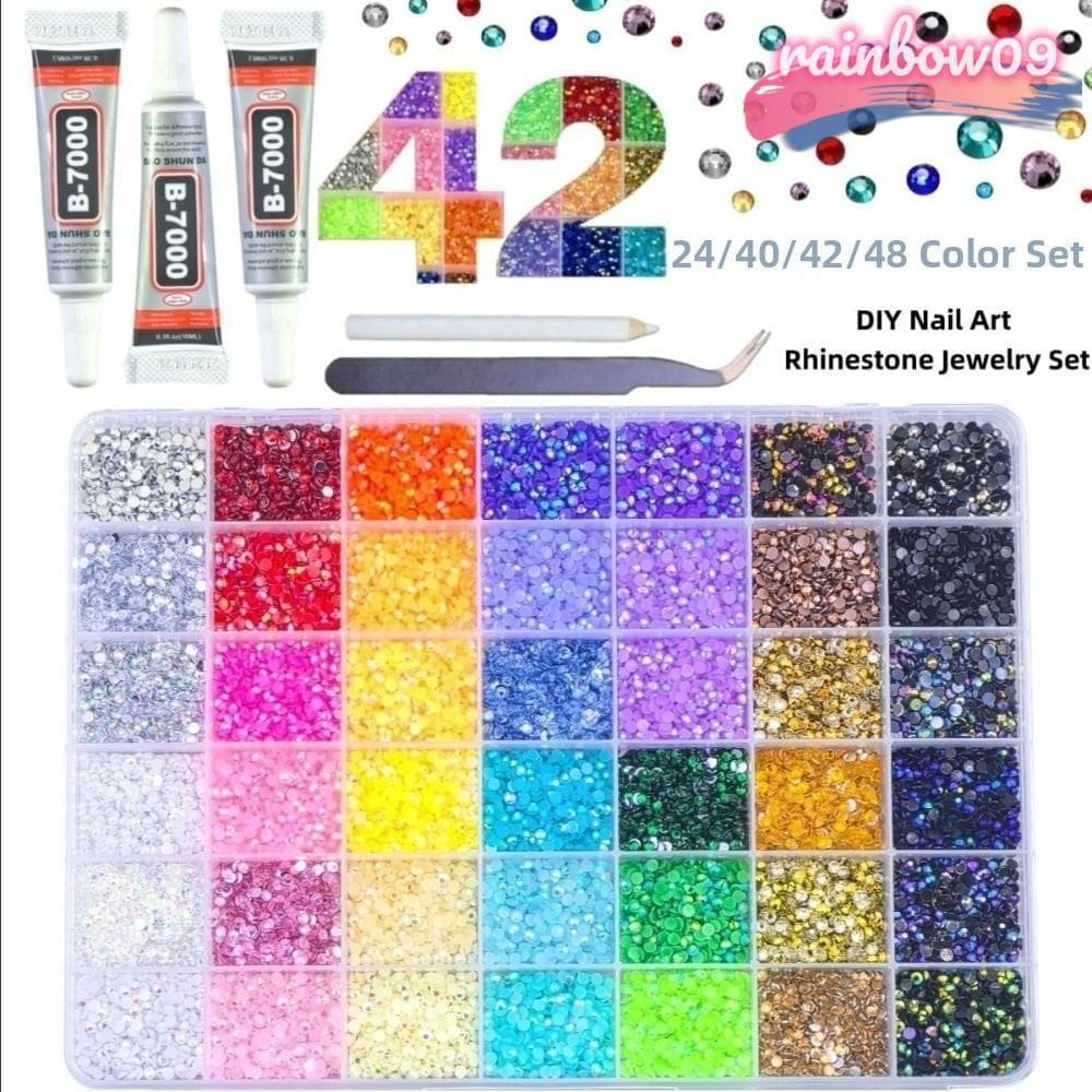 RAINBOW09 Strass De Gelatina , Kit De Decoração DIY Brilhante , Materiais De Artesanato