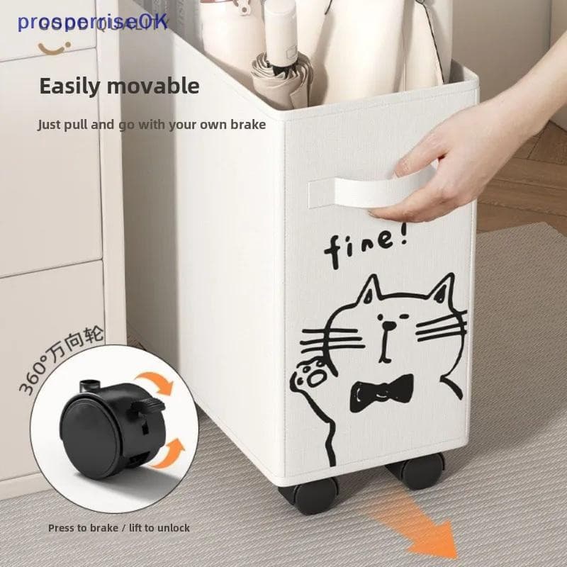 [newpros] Cesto De Roupa Suja Dobrável De 40 Cm Caixa De Armazenamento De Grande Capacidade Com Rolo Para Roupas Equipam