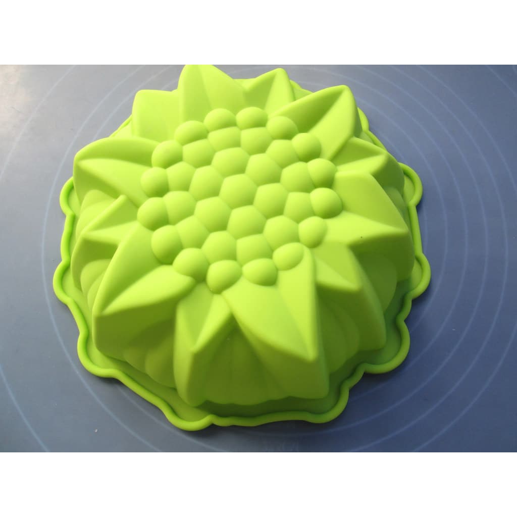 Único furo grande molde de girassol Silicone bolo assadeira forno uso resistente a altas temperaturas fácil de limpar fe