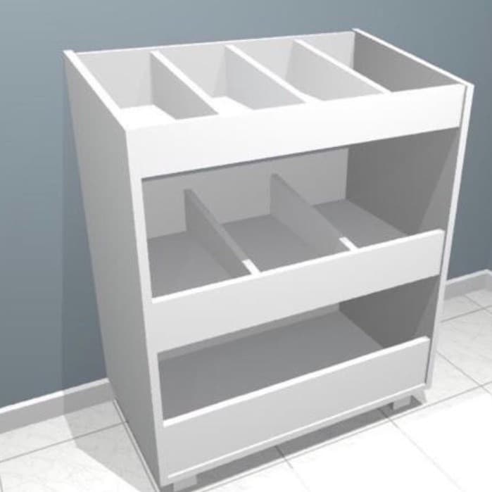 Baú De Brinquedos Infantil com Divisórias e Pezinho Quarto 100% Mdf Branco