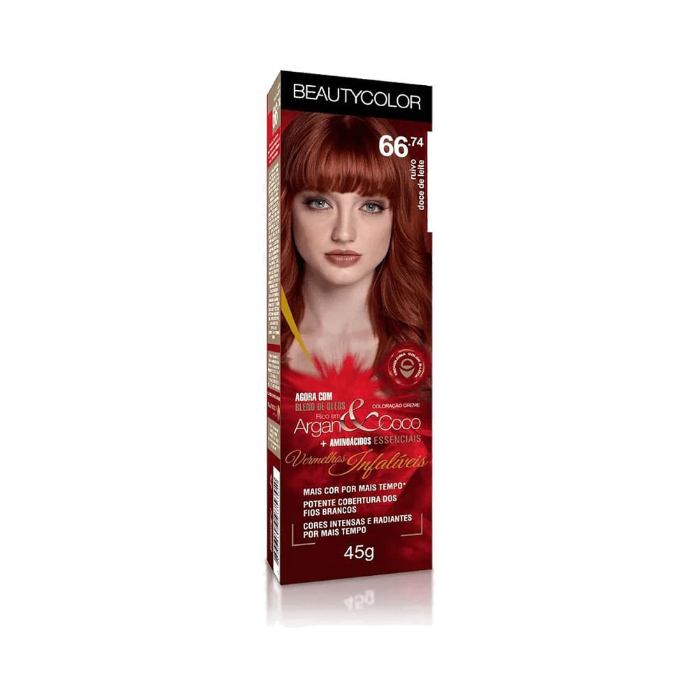 Coloração Beauty Color 66.74 Ruivo Doce de Leite