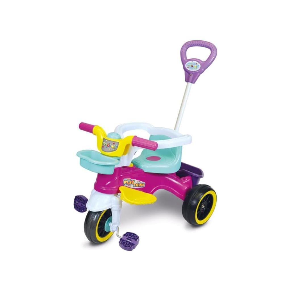 Triciclo Play Trike Rosa Maral Brinquedo Infantil De Passeio Seguro Divertido Para Crianças Pequenas