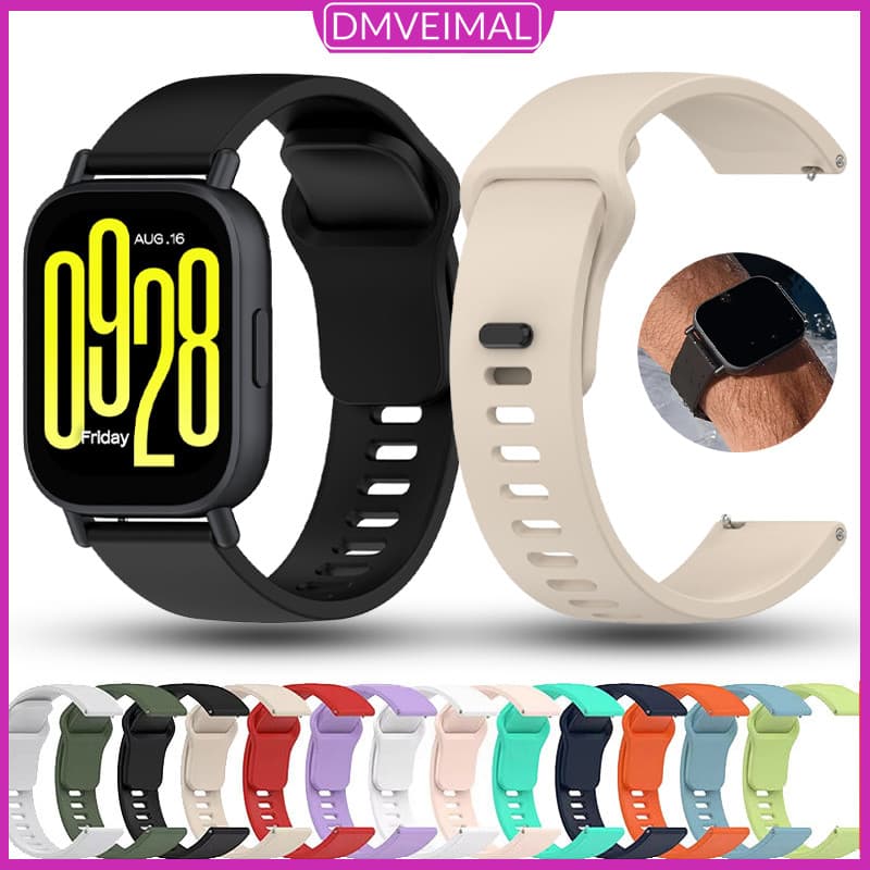 Pulseira Esportiva De Silicone 22mm Para Relógios Smartwatch Redmi Watch 5 Active/5 Lite/Samsung Watch/Garmin/Amazfit
