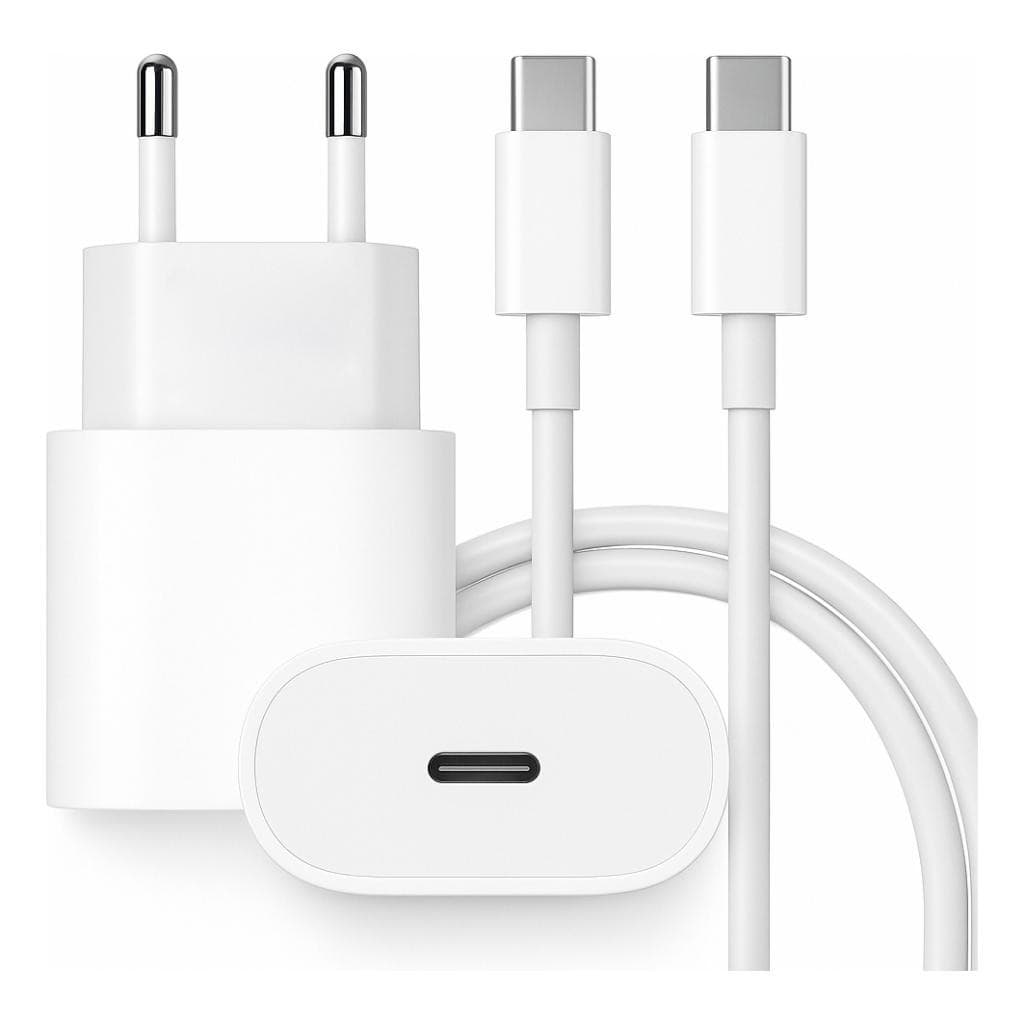 Carregador Carregador iPhone 15 16 Pro Max Turbo 20W Completo Cabo Tipo C Tipo C de 1m