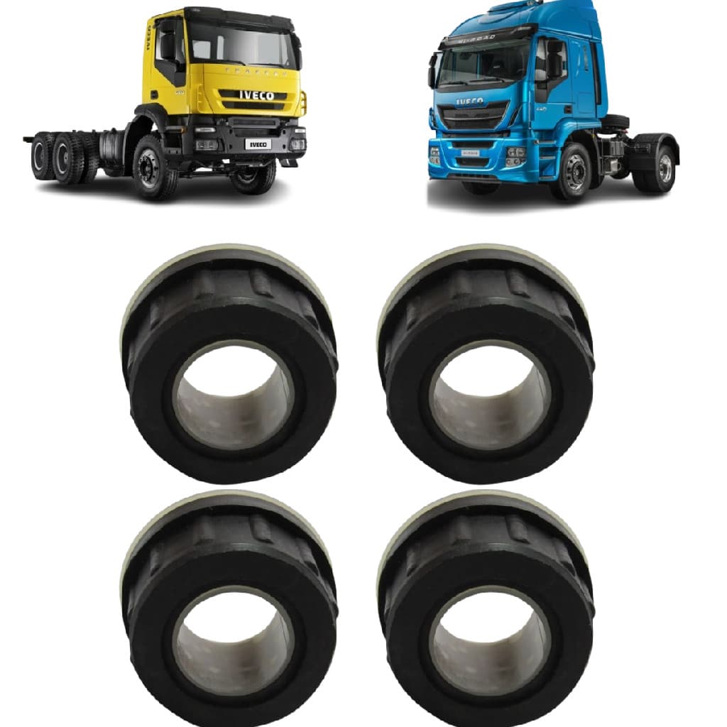 Kit 4 Bucha Suporte Tirante Traseira Da Cabine Iveco Stralis Iveco Trakker