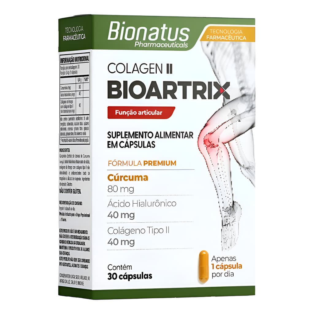Bioartrix Colágeno Tipo II 40mg + Hialurônico Bionatus