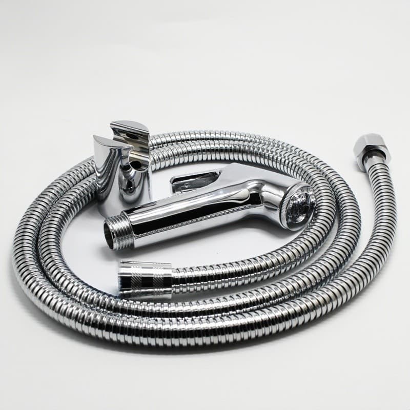 Ducha Higiênica Para Banheiro Completa Luxo  Inox  1,2m Chuveirinho Privada