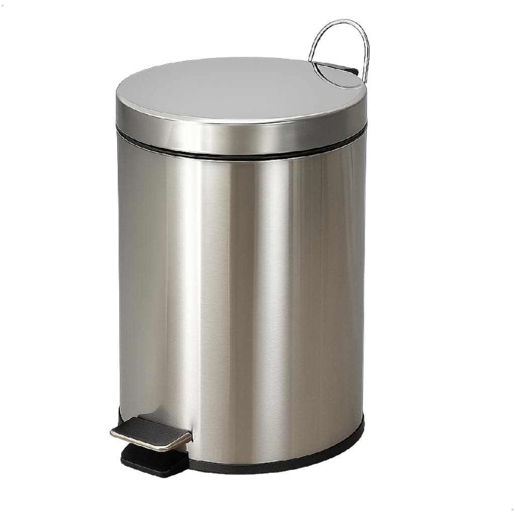 Lixeira de Aço Inox 3L Cromada com Pedal