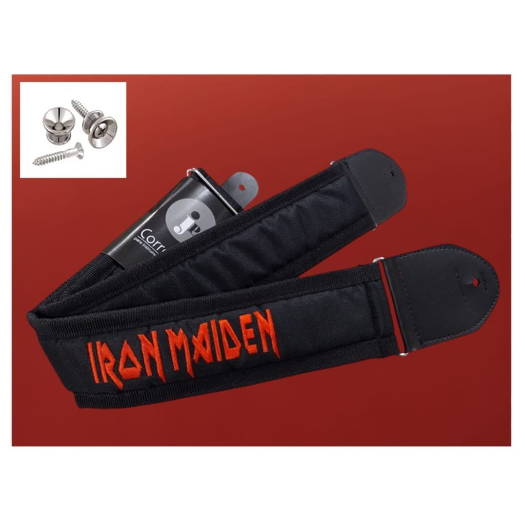 Correia Violão/Guitarra/Baixo Luxo IRON MAIDEN + Roldanas (par)