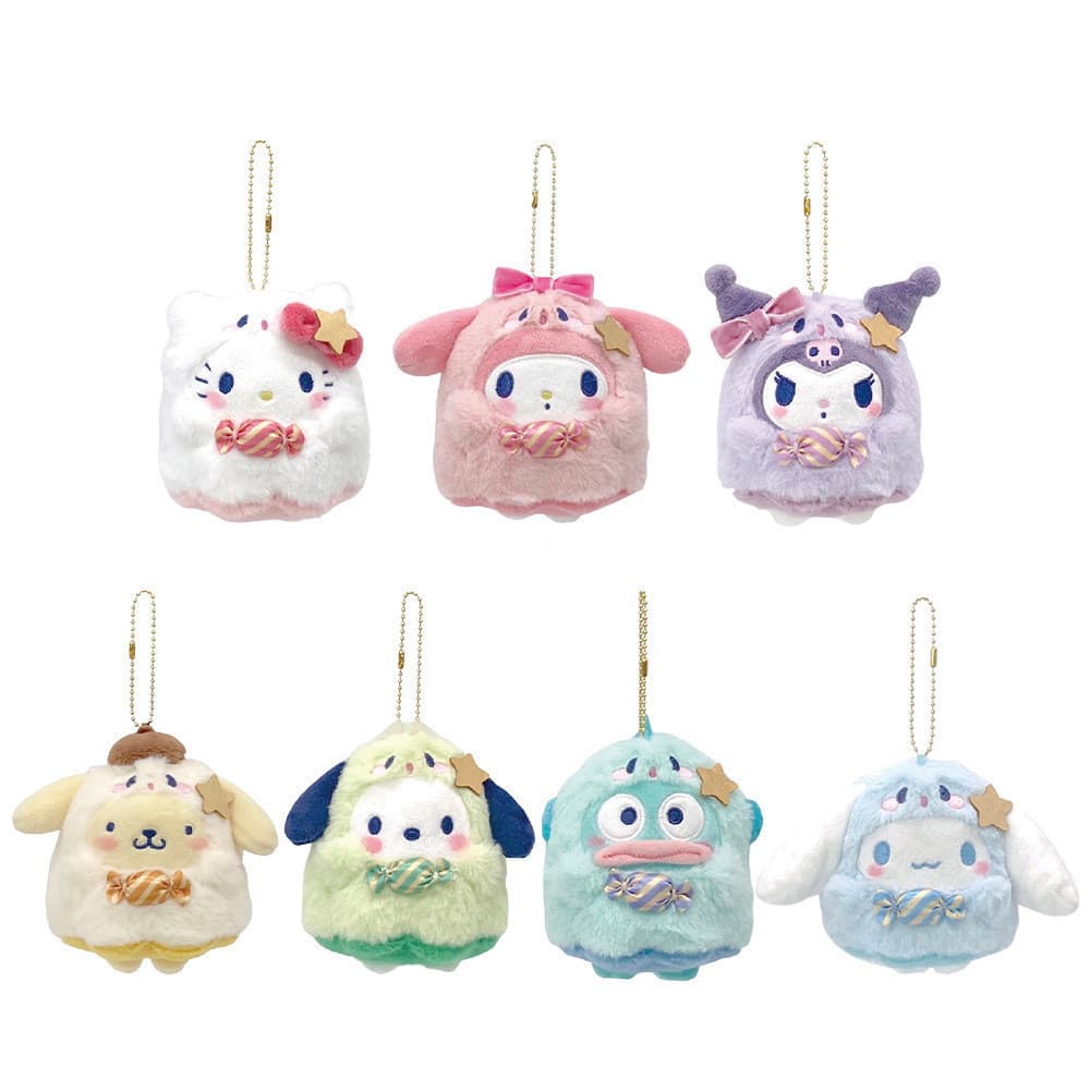 Sanrio Ghost Series Brinquedo De Pelúcia Kuromi Hello Kitty Cinnamoroll Melody Chaveiro Fofo Brinquedos Presente De Aniv