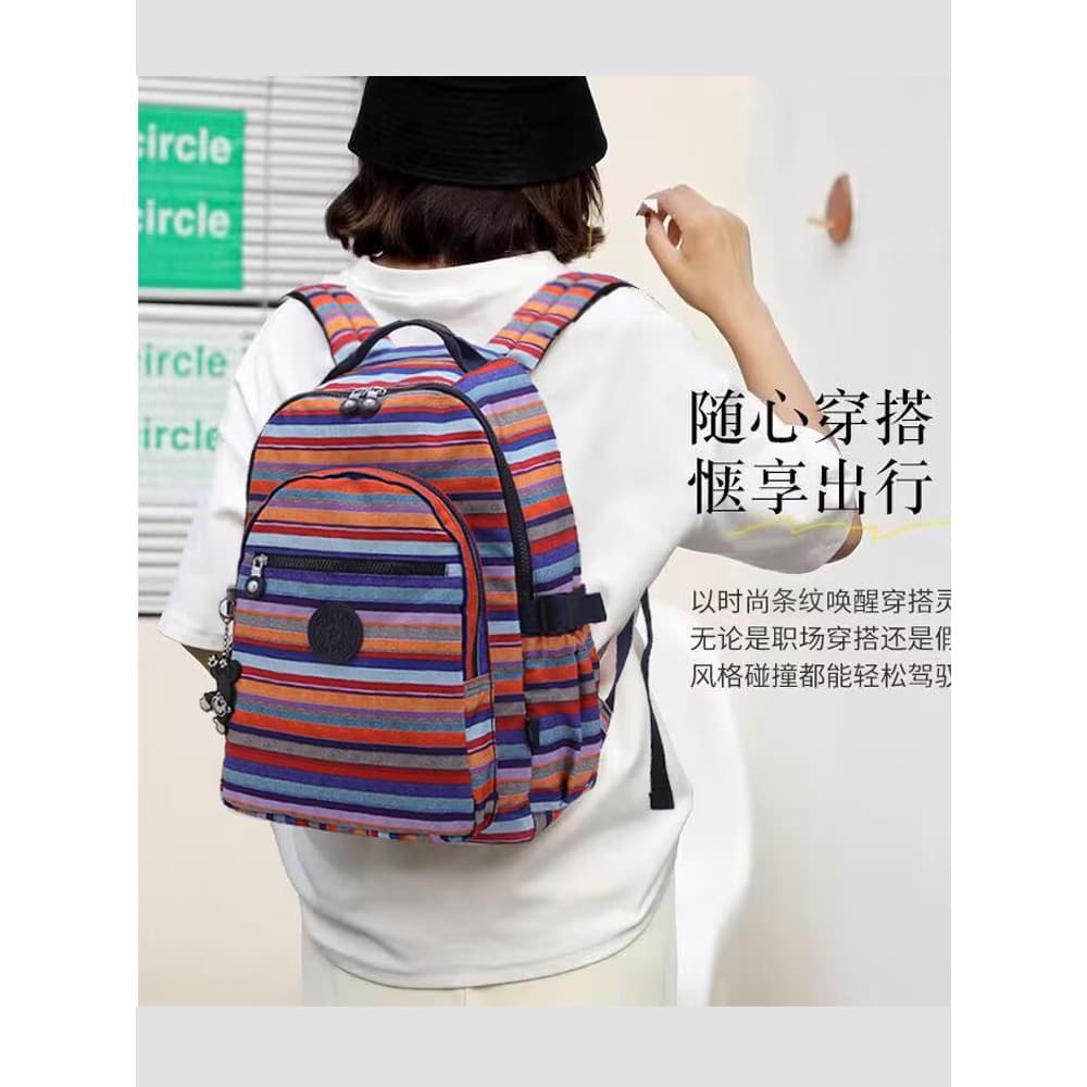 Mochila masculina feminina moda impressa multicamadas mochila de grande capacidade estudantes do ensino médio mochila le