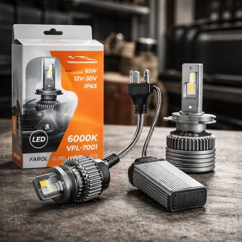 Lampada Led Carro H4 Led 6000k Farol H4 Kit C/ 2 6000 Lumens