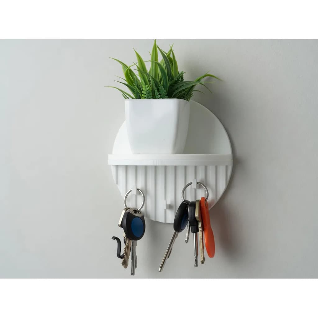 Porta Chaves De Parede Organizador Decoração + Vaso Brinde