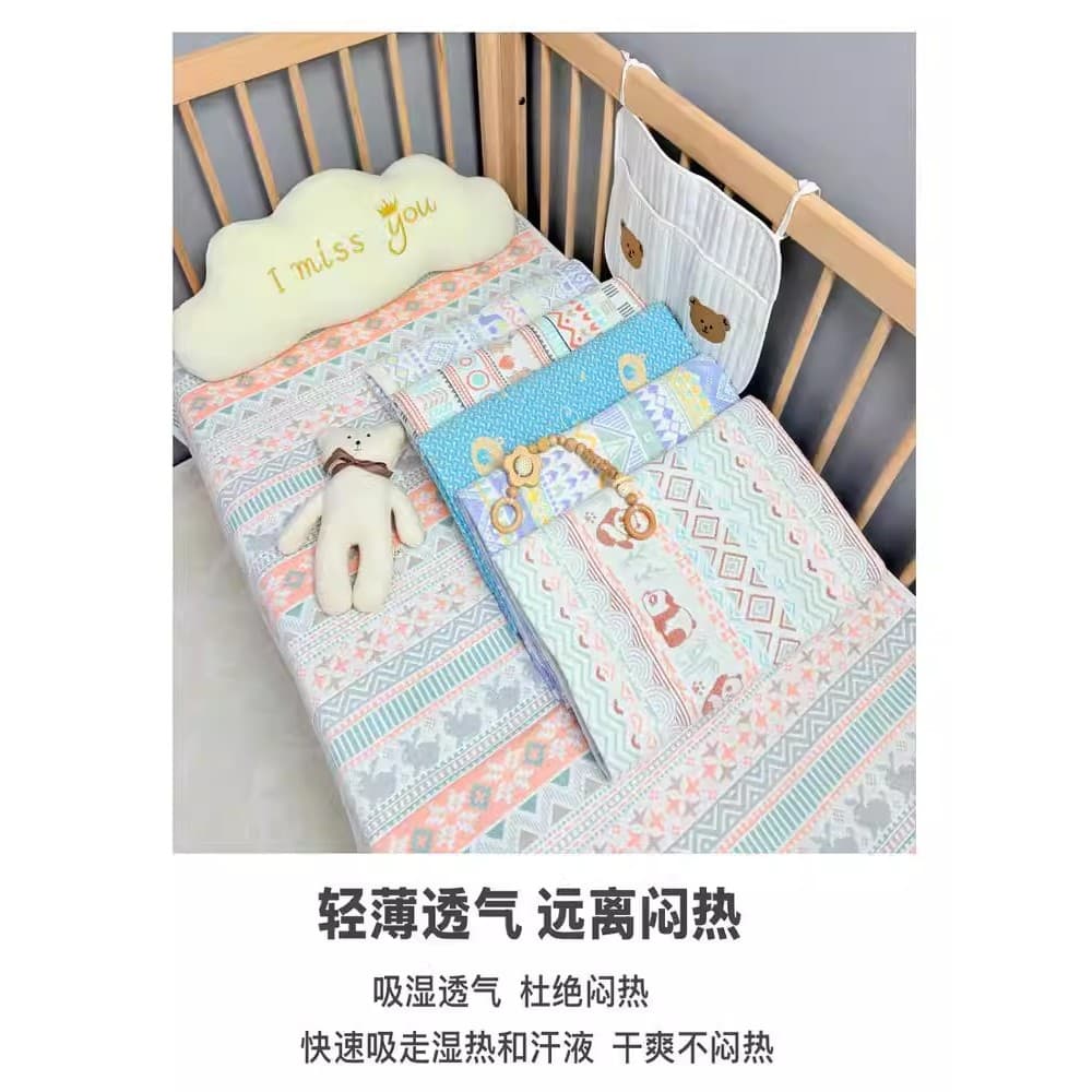 Japonês puro algodão seis camadas macio legal esteira mãe bebê grau gaze lençol absorvente de suor respirável algodão pu